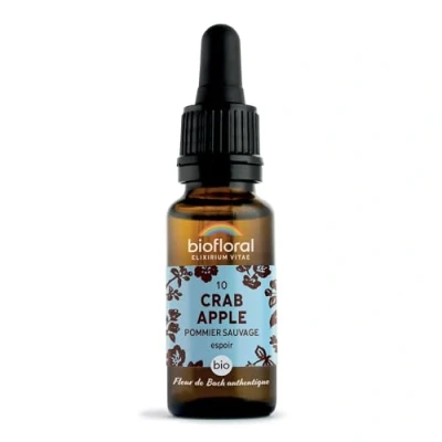 Image de Pranarôm BIOFLORAL 10 Crab Apple, Pommier Sauvage BIO DEMETER Espoir Fleur de Bach Authentique Compte gouttes 20 ML