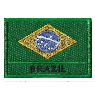 Image de Patche Écusson Drapeau Brésil Patch Brodé