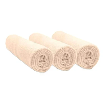 Image de Easy Dort Lot de 3 Housses pour Matelas à Langer en Coton Bio Écru 50 x 70/80 cm