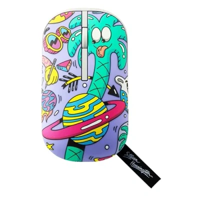 Image de Marshmallow Mouse MD100 (Steven Harrington Edition) Souris Ambidextre RF sans fil, Bluetooth, Optique 1600 DPI Neuf