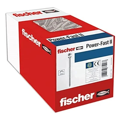 Image de fischer Vis à bois PowerFast II 3,5x35 Tête fraisée, empreinte TX, zingué blanc, filetage partiel/Boite de 1000