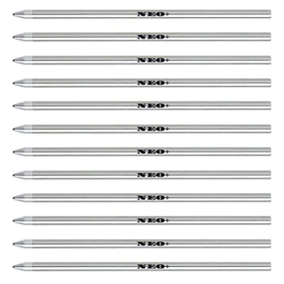 Image de NEO+ Recharges de stylos à bille Compatible Smartpen Livescribe 3 Longueur 67 mm D1. Encre noire, bleue ou rouge. 67mm 12 x Black ink