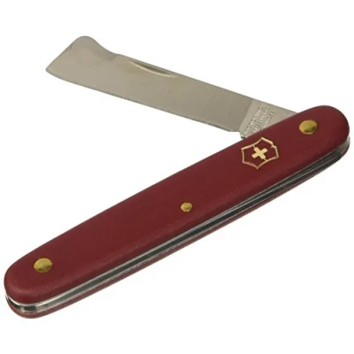 Image de Victorinox, Greffoir, Couteau Universel de Jardin, Multifonction, Léger, Swiss Made, 2 Fonctions, Lame droite, rouge