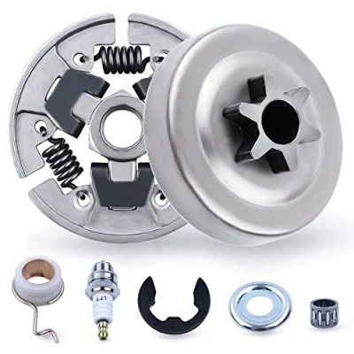 Image de 3/8&quot; Pignon et Embrayage Kit pour STIHL 017 018 MS170 MS180 021 023 025 MS210 MS230 MS250, ADEFOL + Tambour Roulement Rondelle E Clip Bougie 7 in 1