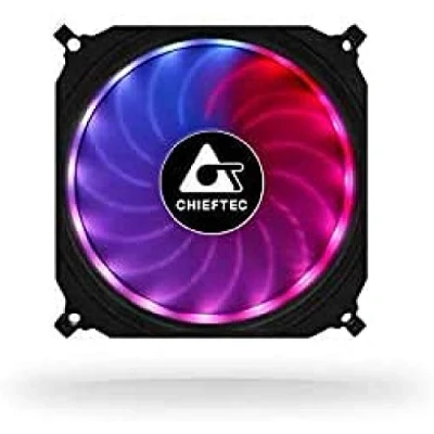 Image de Chieftec CF 1225RGB système de refroidissement d&#039;ordinateur Boitier PC Ventilateur 12 cm Noir Neuf