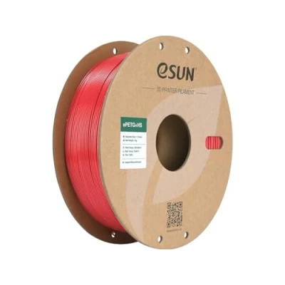 Image de eSUN PETG Filament 1.75mm, ePETG+HS d&#039;Imprimante 3D Haute Vitesse, Précision Dimensionnelle +/ 0.05mm, Bobine de 1KG (2.2 LBS) pour l&#039;Impression Rapide,Rouge Solide