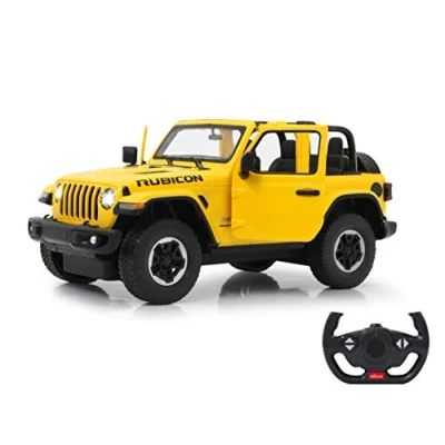 Image de Jamara 405178 Jeep Wrangler JL 1:14 Porte Manuelle 2,4 GHz sous Licence Officielle, jusqu&#039;à 1 Heure de Temps Conduite, env. 11 km/h, détails Parfaitement recréés, intérieur détaillé, lumière