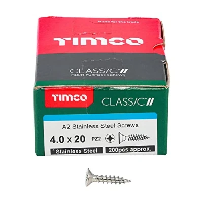 Image de TIMCO Vis multi usages classique 4,0 x 20 Inox A2 Boîte de 200