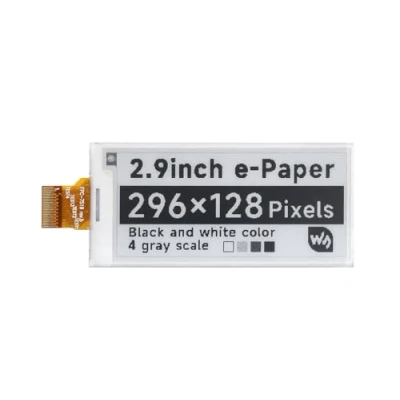 Image de Waveshare 2.9 inch E Paper Raw Display Panel 296x128 Resolution 3.3V Ink Electronic Screen Without PCB with Embedded Controller Support Partial Refresh,Communicating Via SPI Interface