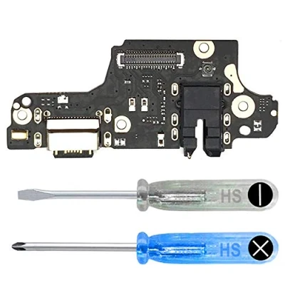 Image de MMOBIEL Connecteur de Charge Compatible avec Xiaomi Note 9 Pro/Note 9S Dock Connector USB C Jack Audio/Microphone/Antenne Remplacement INCL. Tournevis