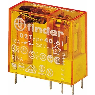Image de finder 40.61.8.230.4000 Relais pour Circuits imprimés 230 V/AC 16 A 1 inverseur (RT) pc(s)