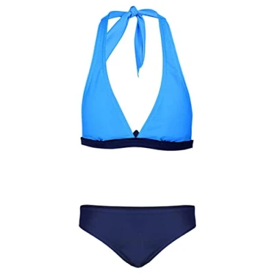Image de Aquarti Set Bustier Slip de Bikini Maillots Bain Deux Pièces Filles Pièces, 038D Sirène Bleu/Vert/Violet, 134