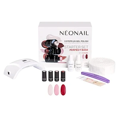 Image de NEONAIL Perfect Base Starter Set mit Lampe LCD Display, 3x Vernis à ongles und Zubehör