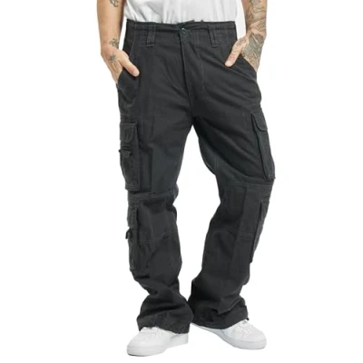 Image de Brandit PURE Vintage Pantalon cargo, Homme, Taille: 7XL, Charcoal