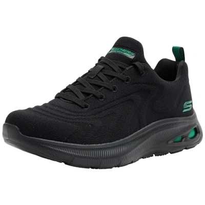 Image de Skechers Homme Bobs Unity Sleek Revive Baskets, Bordure en Tricot Noir, 44 EU