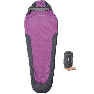 Image de Where Tomorrow x Lumaland Sac de Couchage 220 80 50 cm Transport Inclus Emballage 26 14 700g Gris/Violet