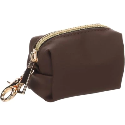 Image de Flamingo Distributeur pour Sac à déjections Mirko Brun foncé 8x5x5cm 1 Rouleau Inclus avec Fermeture éclair et Mousqueton
