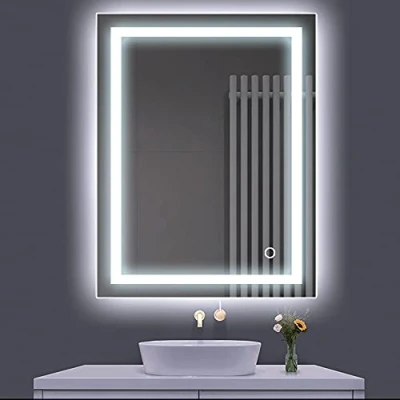 Image de Miroir de Salle Bain, LED, 22W + Blanc Froid Interrupteur Tactile (60 x 80 cm)