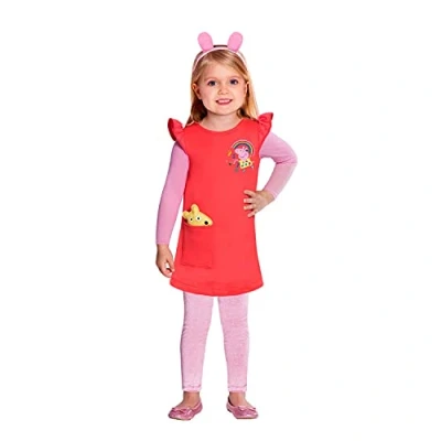 Image de amscan 9905929 Déguisements Robe Rouge Peppa Pig pour Enfants Filles 2 3 Années