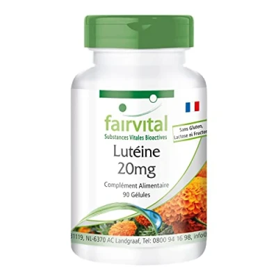 Image de Fairvital Lutéine 20mg boite de 3 mois Fortement dosé 90 capsules microencapsulée