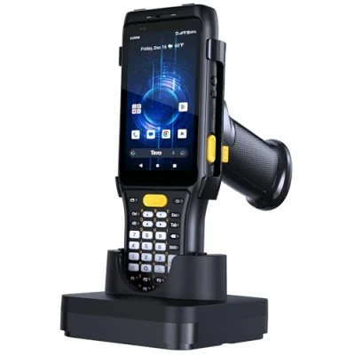 Image de Tera Scanner de Codes à Barres Android 11 PDA Terminal Zebra SE4710 4&quot; Ecran Tactile Ordinateur Mobile Portable avec Station Charge Clavier 4G BT WiFi GPS 6700mAh 1D 2D QR Entrepôt Inventaire P161