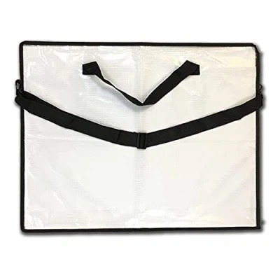 Image de ARK A2 36295 Pochette de Transport avec bandoulière et poignée, PVC, Noir/Transparent