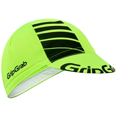 Image de Gripgrab Mixte Casquette Légère D&#039;été Anti transpirant Sous casque de Protection pour Cyclisme Multi coule Cap, Jaune Fluo et Noir, 57 63 EU