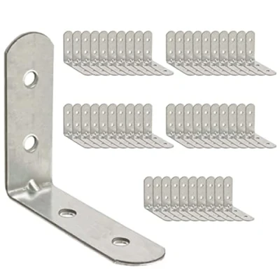 Image de OMIDEAS 50 x Équerre de Fixation (30 30 16) Support d&#039;angle Droit en forme L, Angle 90 Degrés Acier, étagère, Coin