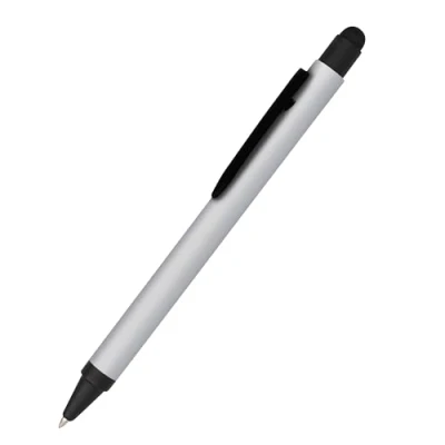 Image de Online stylo à bille Alu Stylus silver d, en aluminium, recharge de grande capacité remplaçable, couleur d&#039; écriture noire, avec toucher doux, embout tactile, 1 pièce