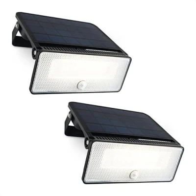 Image de Brendz Lampe Solaire Exterieur Detecteur de Mouvement, 1600 Lumens, Étanche IP54, 2 pièces, 3 Modes d&#039;Éclairage, Eclairage Solaire, Applique Murale Exterieur, Paso