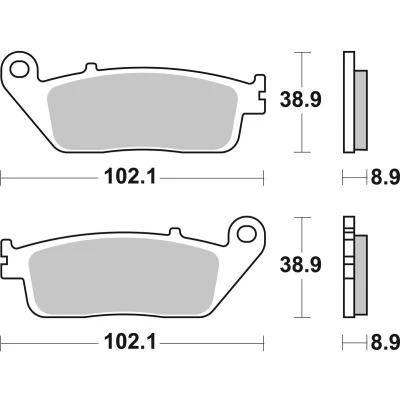 Image de TRW Sinter Maxi Scooter MCB764SRM Jeu de plaquettes frein