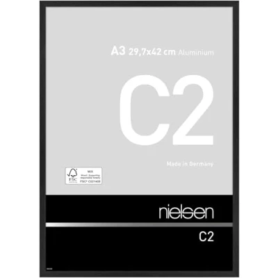 Image de nielsen cadre en aluminium C2, 29,7x42 (A3) cm, Structure Noir mat