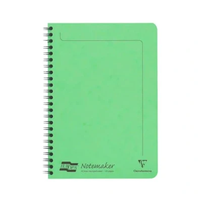 Image de Clairefontaine 3097Z Un Cahier à Spirale Notemakers Europa Vert lime A5 14,8x21 cm 120 Pages Détachables Lignées Papier Blanc 90 g Couverture Carte Lustrée