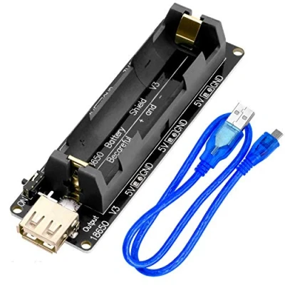 Image de AZDelivery 5 x 18650 Porte Piles 5V 3V Micro Connexion USB Compatible avec Arduino incluant Un E Book!
