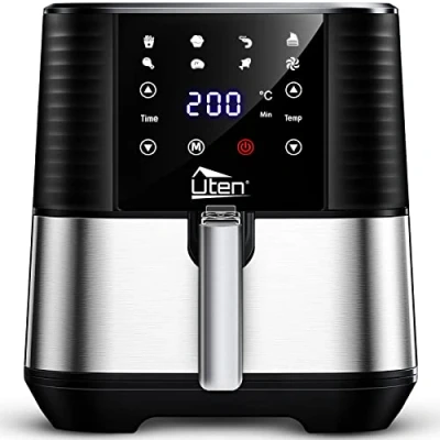 Image de Friteuse Sans Huile, Uten 5.5L à Air Chaud Electrique Multifonction Fryer Écran Tactile LCD avec 7 programmes 1700W