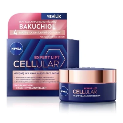 Image de Nivea Hyaluron Cellular +Élasticité et Contour, soin de nuit anti rides, 50 ml