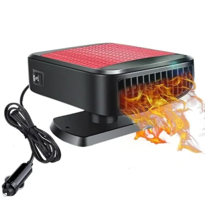 Image de COMBLU chauffage portable pour voiture, 12 V 200 W, et refroidissement rapides désembuage dégivrage de pare brise voiture avec rotation à 360