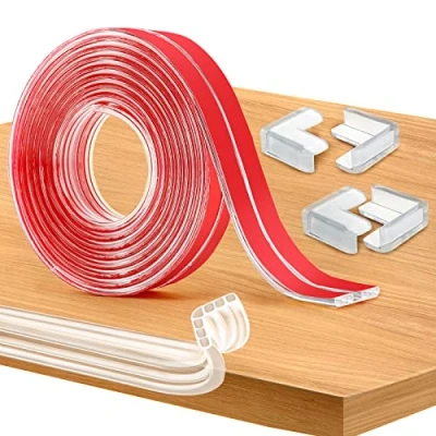 Image de Romon 3M Bande Coin de Table Protection Bebe,Protection Meuble Bébé Transparent,Bande avec 4 Angle,Pré adhésif PVC Protecteur des Bords et Angles Bebe