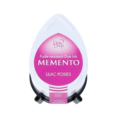 Image de Tsukineko Memento Dew Drop encrée Tampon, Gouttes de rosée Bahama Bleu