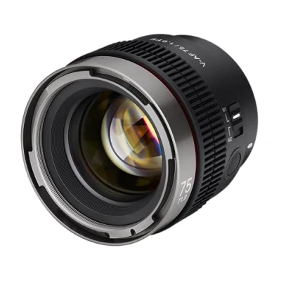 Image de Samyang V AF 75 mm T1.9 FE pour objectif vidéo Sony E à mise au point automatique Cine 8K prise en charge anamorphique compatible commutateur personnalisé et bouton