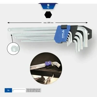 Image de KS TOOLS BT045019 Ensemble de tournevis coudés 9