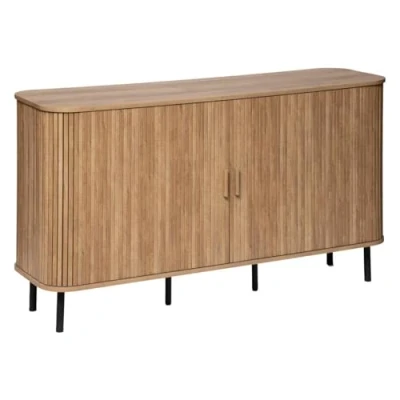 Image de Atmosphera Créateur d&#039;Intérieur Buffet Colva 2 Portes Effet Chêne Meuble de Rangement 6 Cases pour Chambre, Salon, Bureau L140 x H80,5cm