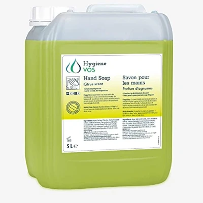 Image de Hygiene VOS Savon Liquide 5000ml Citro pour les Mains pH Neutre une Utilisation Quotidienne. Formule Extra Douce et Ingrédients Biodégradables. Bouteille Économique 5 Ltrs