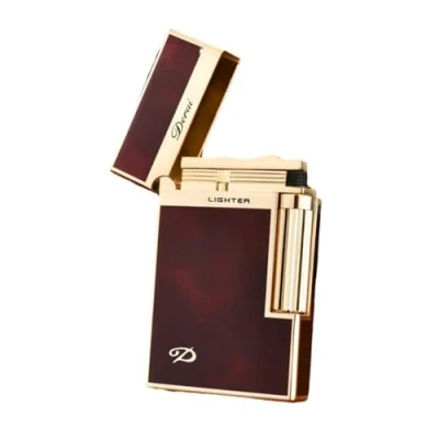 Image de Sans gaz Briquet portable rétro rechargeable, design classique, flamme douce, cadeau (rouge)