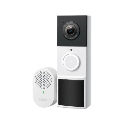 Image de TP Link Tapo D210 Caméra de sonnette vidéo, Wi Fi 2,4 GHz, vision nocturne, détection mouvement, noir