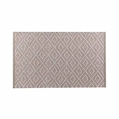 Image de Tapis rectangle DOUCEUR D&#039;INTERIEUR 50x80 cm Coton Beige Motif tissé