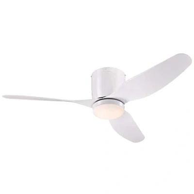 Image de Ventilateur de Plafond d&#039;Intérieur Westinghouse Lighting CARLA 117 cm en Blanc avec Télécommande d&#039;éclairage et Ventilateur, Luminaire LED à Intensité variable Verre Opale Dépoli