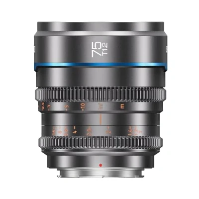 Image de SIRUI Night Walker Téléobjectif Cine T1.2 S35 75 mm, objectif de mise au point manuelle à grande ouverture (MS75R G, monture RF, gris métallique)