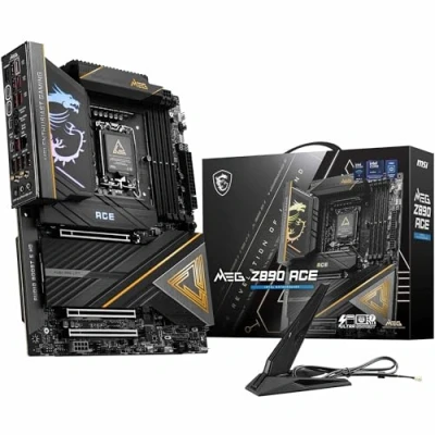 Image de MEG Z890 ACE Carte mère, ATX pour processeurs Intel Core Ultra (série 2), LGA 1851 VRM SPS 110A, Mémoire DDR5 (9200+MT/s OC), PCIe 5.0 &amp; 4.0 x16, M.2 Gen5, Thunderbolt 4, Wi FI 7, 10G LAN