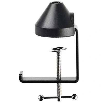 Image de LANUCN Pince à Vis de Support Microphone, 8cm Table Clamp Mic Arm Stand, Fixation Boom Arm, Lampe